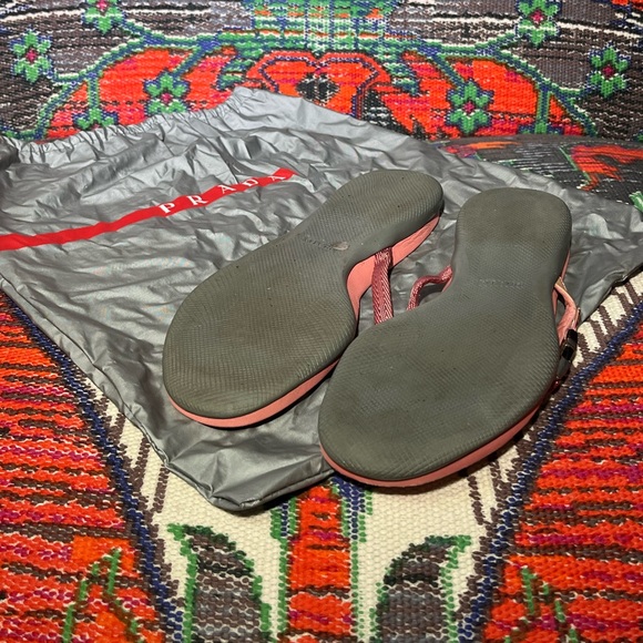 PRADA pink flip flops sandals 7.5 EUC - Picture 9 of 16